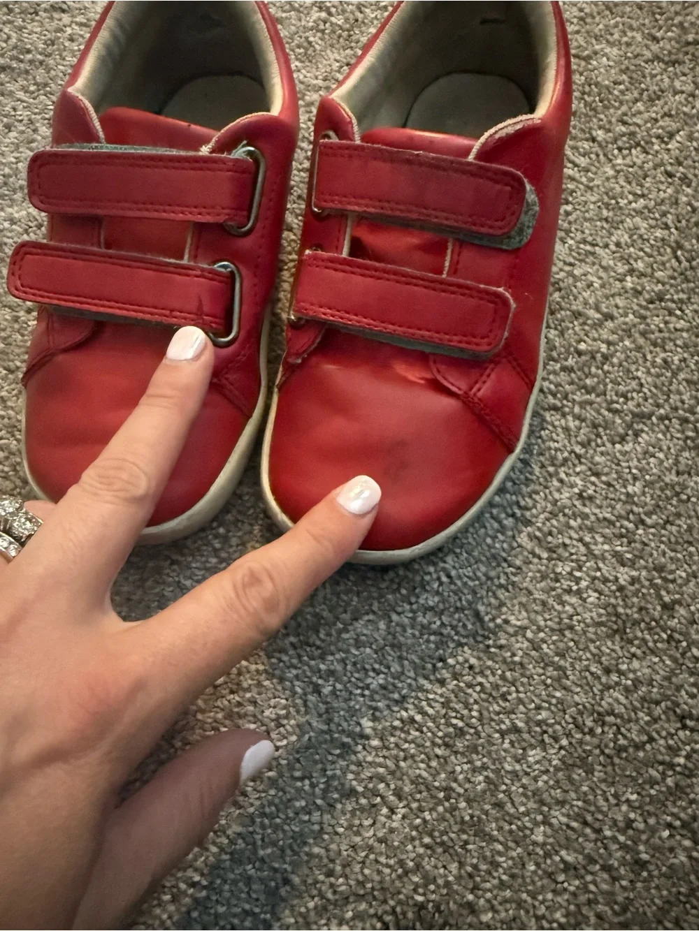 Ten Little Lava Red Everyday Sneakers Sz 12
